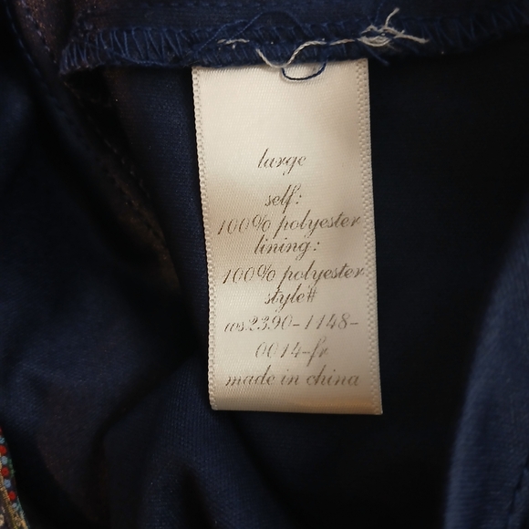 Miami Navy Blue Floral Paisley Romper Size Large - Picture 5 of 5